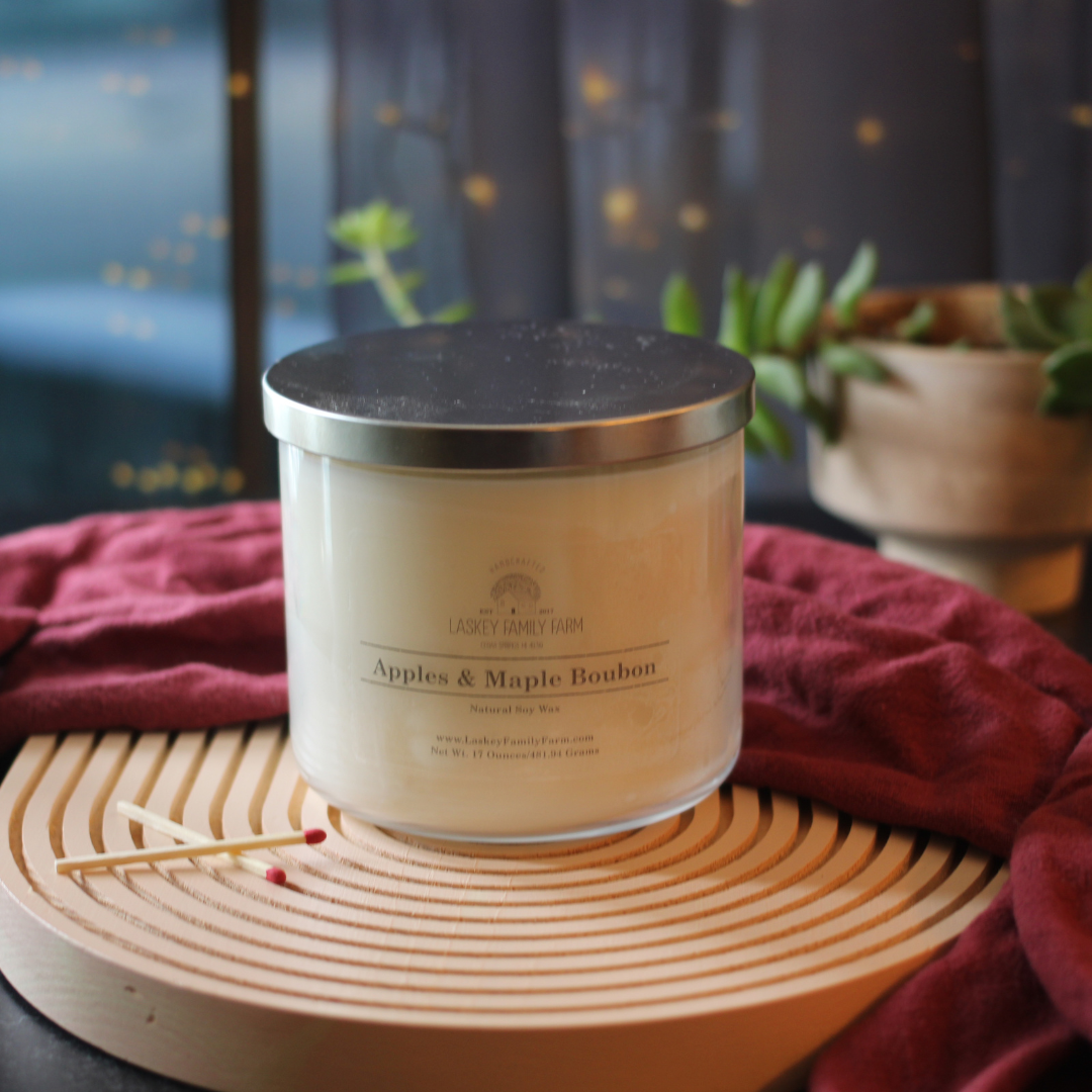 Apples And Maple Bourbon 3 Wick