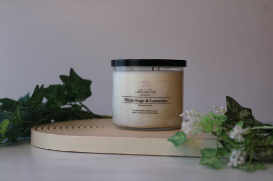 White Sage & Lavender 3 Wick Candle