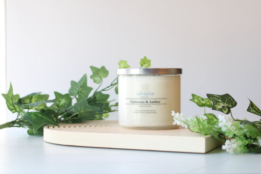 Oakmoss and Amber 3 Wick Candle