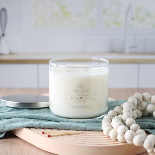 Rain Water 3 Wick Candle
